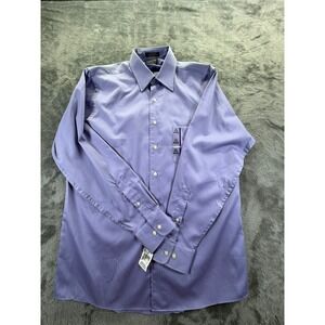 Arrow Mens Regular Fit Dress Shirt Frosted Lilac Satin Twill 15.5 34/35 NWT
